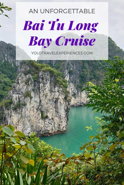 THIS is the Vietnam you've been dreaming of. Bai Tu Long Bay is quieter and less discovered than Halong Bay, with the same beauty. A three day Bai Tu Long Bay cruise is a must for your Vietnam itinerary. Canada Destinations, Asia Travel, Vietnam, Bai Tu Long Bay, Southeast Asia Travel, Cruise Travel, Southeast Asia, Travel Destinations Asia, Vietnam Travel
