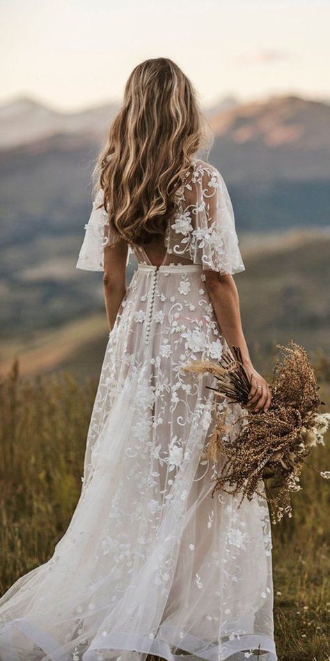 30 Rustic Wedding Dresses For Inspiration ❤  rustic wedding dresses a line with cap sleeves floral lace country anna campbell #weddingforward #wedding #bride Country Wedding Dresses, Wedding Dress, Rustic Wedding Dress Lace, Rustic Wedding Dresses Country, Rustic Wedding Dresses, Country Wedding Outfits, Country Wedding Gowns, Inexpensive Wedding Gown, Country Bridal Gown