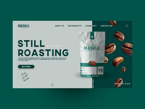 hey guys, this is just a quick shot from a project that I worked on last month for a coffee roasting comapny . This is one variant of the landing page I created.  Show me love "L" User Interface Design, Web Design, Layout, Layout Design, Web Layout, Product Page, Website Design Layout, Website Design Inspiration, Product Poster