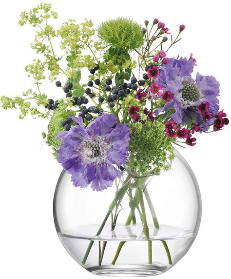 Vase, Vase Arrangements, Clear Glass Vases, Handmade Glass, Floating Candles, Glass Terrarium, Round Vase, Glas, Arrangement