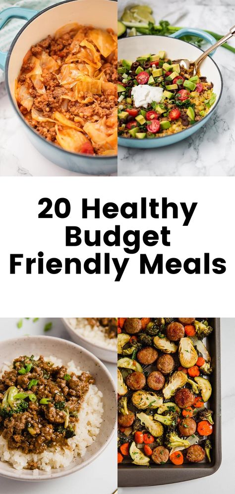 20 Healthy Budget Friendly Meals - Unbound Wellness Paleo, Meal Planning, Healthy Recipes, Healthy Budget, Budget Meals, Budget Friendly Recipes, Healthy Recipes On A Budget, Healthy Meal Plans, Healthy Meal Prep
