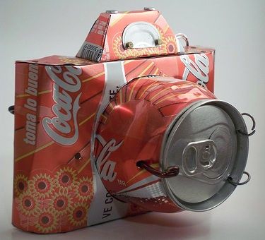 Found recyclable materials become art in the 3rd annual Recyclable Art Competition. Upcycling, Recycling, Pop Cans, Soda Can Crafts, Soda Can Art, Coke, Tin Can Art, Recycled Materials, Tin Can Crafts