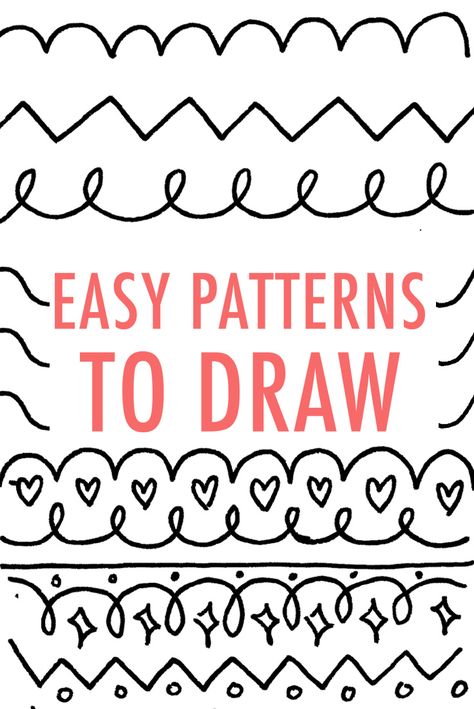Easy Patterns to Draw: Design Your Own Pattern | Craftsy Doodles, Doodle Art, Pattern Designs, Pattern Drawing, Pattern Design Drawing, Pattern, Easy Patterns To Draw, Pattern Design, Simple Patterns
