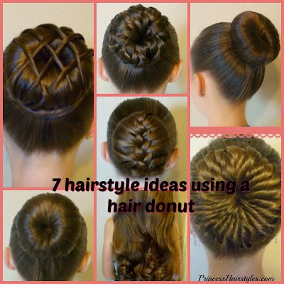7 cute bun ideas using a hair donut or bun maker. Video tutorial. Prom Hairstyles, Braided Hairstyles, Bun Hairstyle, Diy Hairstyles, Bun Maker Hairstyles, Hair Bun Maker, Easy Bun Hairstyles, Donut Bun Hairstyles, Bun Maker