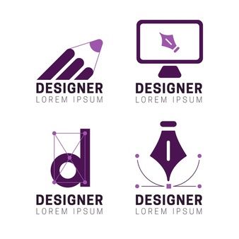 Premium Vector | Flat graphic designer logo set Design, Logos, Logo Design Inspiration Creative, Graphic Design Logo, Logo Design Creative, Logo Design Services, Logo Design Set, Logo Design, Logo Templates