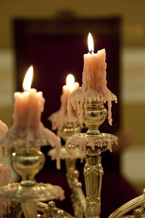 Rococo, Hibiscus, Candles, Inspiration, Candlelight, Candle Aesthetic, Pink Candles, Melted Candles Aesthetic, Candels