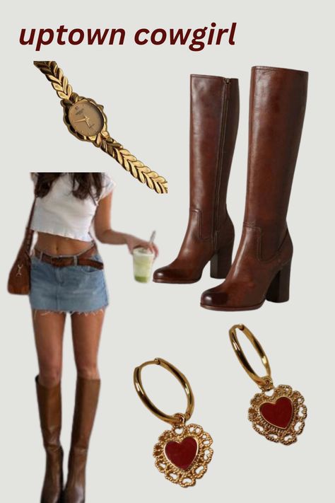 uptown cowgirl nyc cute spring summer outfits ideas fashion aesthetic jewelry it girl coastal cowgirl cute fit ideas Coquette Cowgirl Outfit, Nyc Cowgirl, Modern Cowgirl Aesthetic, Coastal Cowgirl Outfit Summer, Cute Fit Ideas, Coastal Cowgirl Outfit, Preppy Cowgirl, Coastal Cowgirl Aesthetic, Costal Cowgirl