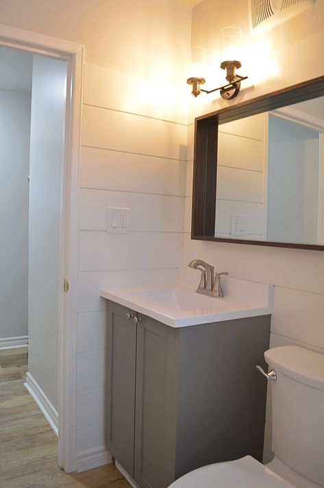 Do you want to be a real estate investor? Find out how we completed our rental property renovation in order to increase our equity and maximize cash flow! #brrrr #rentalproperty #forcedappreciation Bathroom Furniture, Tiny Bathrooms, Tile Bathroom, Bathrooms Remodel, Master Bathroom, Modern Bathroom Tile, Shower Design, Bathroom Design, Tiny Bathroom