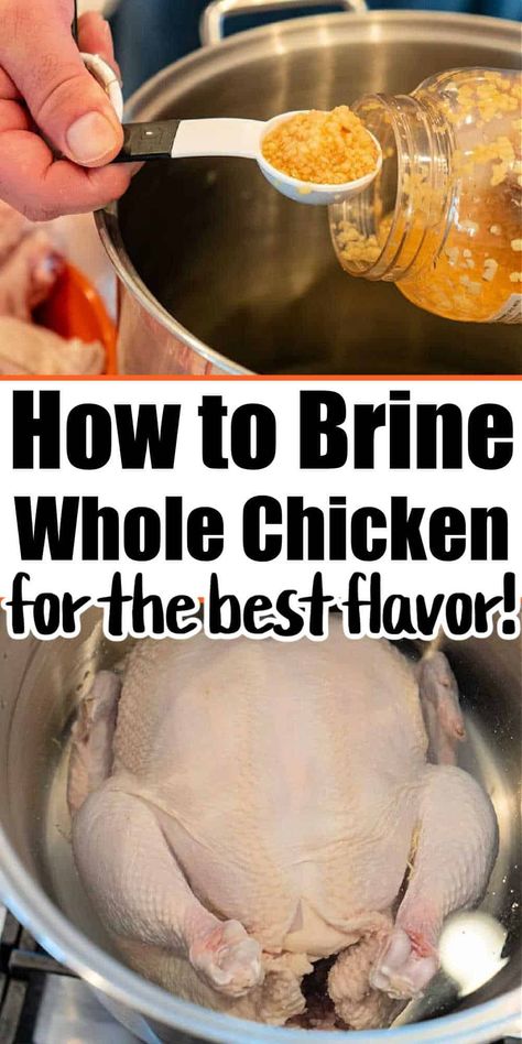 This easy garlic whole chicken brine makes your meat so flavorful and tender! Soak overnight or for a few hours to enhance flavors.