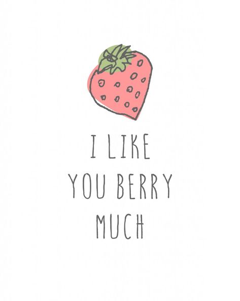 Free Art Print Download Strawberry Humour, Berry, Funny Cards, Punny Cards, Cute Quotes, Cute Puns, Cute Jokes, Cute Texts, Love Puns