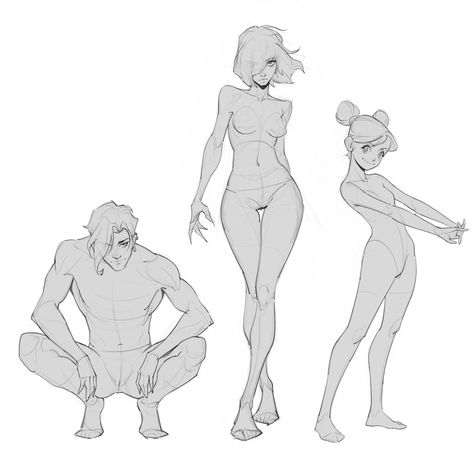 ArtStation - Some sketches Figure Drawing Reference, Body Reference Drawing, Drawing Reference Poses, Art Reference Poses, Anime Poses Reference, Character Design References, Drawing Poses, Human Anatomy Art, Sketch Poses