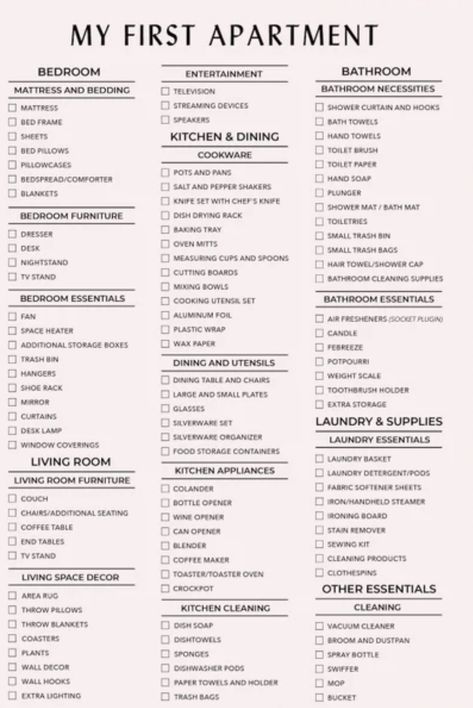 Organisation, Interior, Design, Kitchen Essentials List, Bathroom Needs List, Bathroom Essentials, Household Essentials List, Apartment Necessities, Apartment Essentials