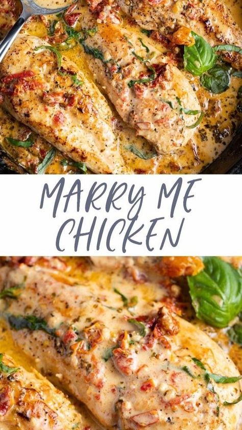 2hr 4min · 2 servings

 

Ingredients inputted from idea pin builder
 • Meat
 • 3 Chicken breasts (approximately 1 1/2 to 2 pounds), large
 • Produce
 • 1 Basil
 • 2 cloves Garlic
 • 1 tsp Oregano, dried
 • 1/2 cup Sun-dried tomatoes
 • Canned Goods
 • 3/4 cup Chicken broth
 • Baking & Spices
 • 1 Pepper Resepi Ayam, Marry Me Chicken, Parmesan Cream Sauce, Thigh Recipes, Health Dinner, Favorite Chicken, Recipes Crockpot, Think Food, Deilig Mat