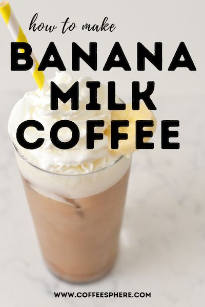 Ever heard of Banana Milk? This Banana Milk Coffee recipe is inspired by the Korean banana flavored drink. Banana milk is a product produced by Binggrae, a food company established in 1967 and based in South Korea. The Binggrae website describes their milk as the number one processed milk with a unique taste and bottle shape loved by everyone. Korean Drink, Easy Coffee Drinks, Banana Flavored Milk, Easy Coffee Drinks Recipes, Korean Lifestyle, Korean Coffee Shop, Cafe Drinks, Korean Coffee, Easy Korean Recipes