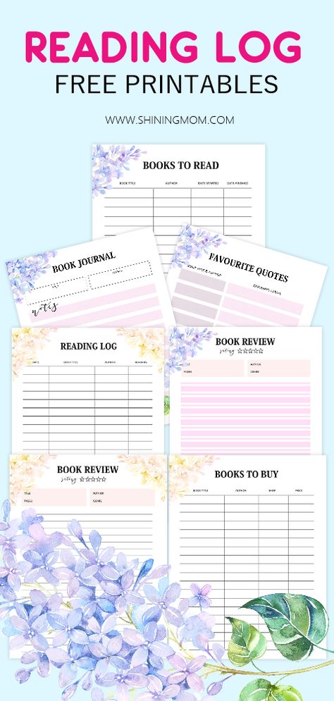 This FREE reading log printable will help you organize your reading list in one spot. Includes 10 other reading planners! #reading #readingprintable #student #freeprintable Organisation, Book Lists, Ideas, Reading, Reading List Printable, Reading Planner Free Printable, Reading Logs, Reading Log, Reading Journal
