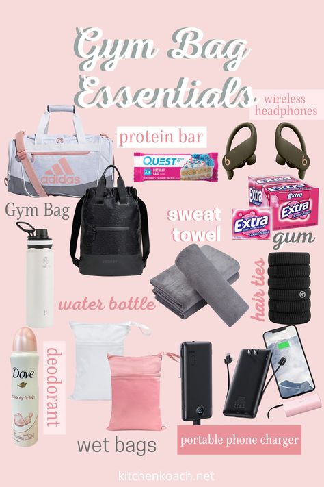14 items everyone women should have in thier gym bag, workout bag essentials for women Fitness, Workout Gear, Gym Bag Essentials, Gym Bags, Gym Bag, Gym Backpack, Workout Bags, Gym Essentials, Cute Gym Bag