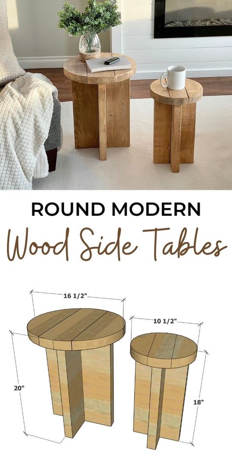 Workshop, Upcycling, Interior, Side Table Wood, Round Side Table, Wood End Tables, Wood Side Table Diy, Wooden Side Table, Side Tables