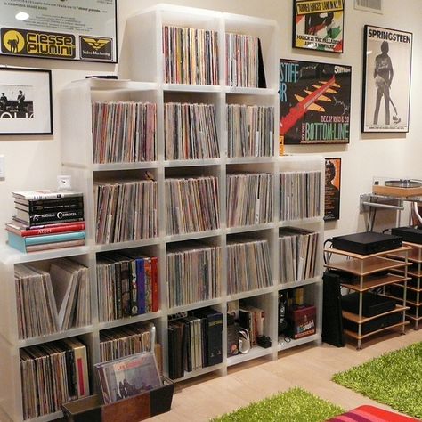 27 Vinyl Record Storage And Shelving Solutions | Cubitec Shelving Home Décor, Design, Vinyl Record Storage, Record Storage, Vinyl Record Shelf, Vinyl Record Room, Lp Record Storage, Record Album Storage, Vinyl Shelf