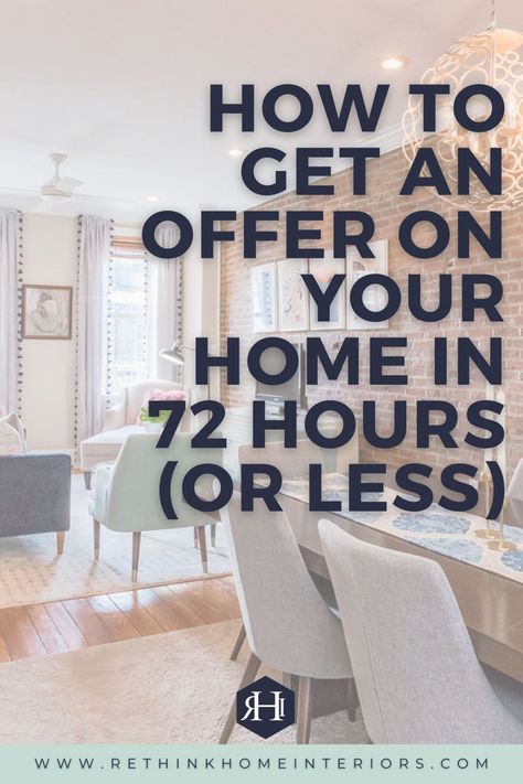 Ready to sell your home fast?! Here's how you can get an offer on your home in 72 hours or less! Home, Interior, Life Hacks, Home Selling Tips, Sell Your Home Fast, Selling Your House, Sell Your House Fast, Home Staging Tips, Home Buying