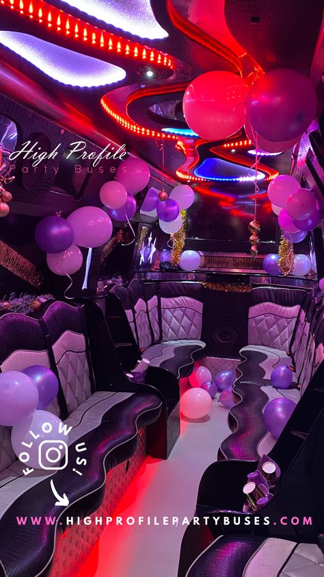 Lilac and white decorated party bus ready for the occasion LondonPartyBus Mercedes party partybus Travelinstyle Privatehire luxuryrtravel celebrate share together family memories live life birthday hendo nightout partyideas postlockdown Party Bus, Party Venues, Luxury Birthday Party, Party Bus Birthday, Party Bus Decorations Birthday, Birthday Party Venues, 13th Birthday Parties, 16th Birthday Party, Luxury Birthday
