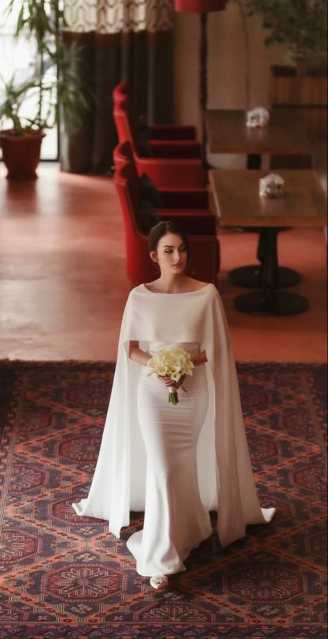This dress is photographed by @shan.shaza on instagram and modeled by Bella Wedding Dress, Wedding Gowns, Ball Gowns, Classic Wedding Gowns, Wedding Dresses With Cape, Wedding Dress Cape, Cape Wedding Dress, Wedding Dress Long Sleeve, Bridal Gowns