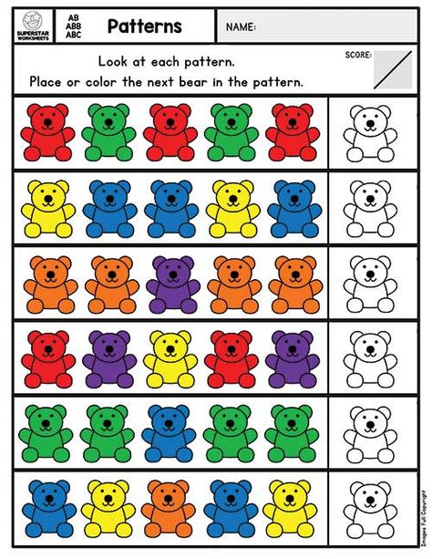 Pre K, Worksheets, Preschool Number Worksheets, Preschool Math Patterns, Preschool Pattern Worksheets, Pattern Worksheets For Kindergarten, Math Patterns Activities, Sequencing Worksheets, Math Patterns