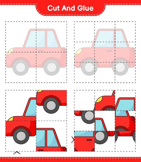 Montessori, Transportation For Kids, Cars Preschool, Puzzles For Kids, Puzzle, Cutting Activities, Toy Cars For Kids, Educational Toys For Kids, Preschool Puzzles