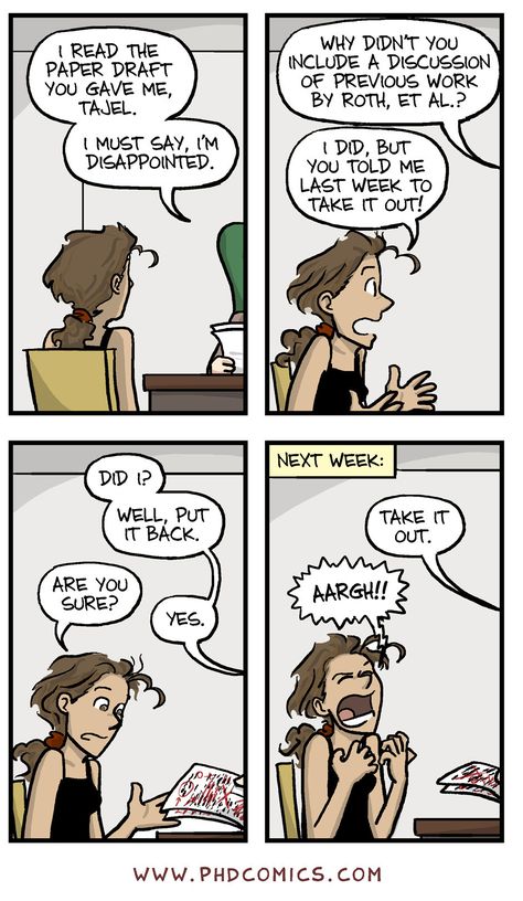 Best of PHD Comics :: Take it out | Best of Paper Revisions - image 1 Inspiration, Humour, Phd Comics, Phd Humor, Workplace Humor, Forensic Psychology, Phd Student, Masters Thesis, School Humor