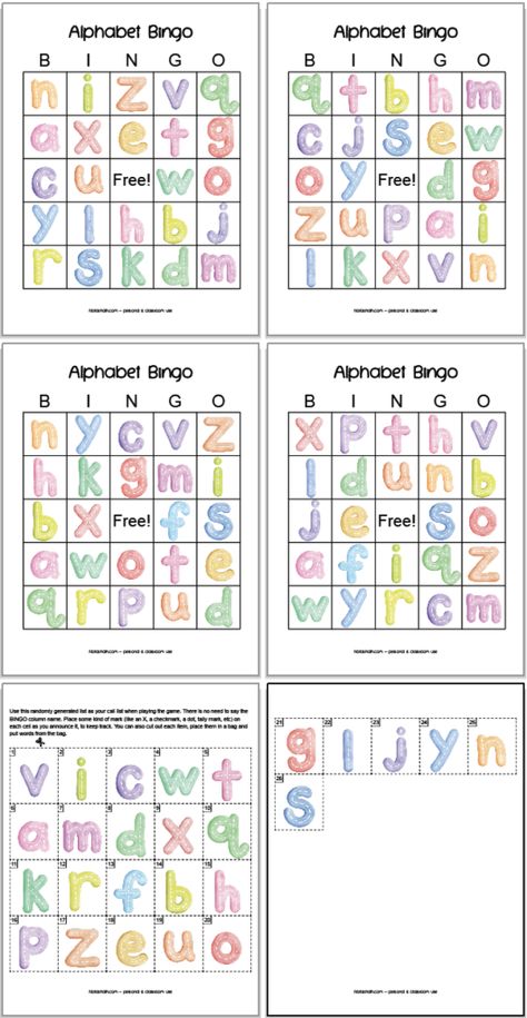 Montessori, Alphabet Bingo, Alphabet Worksheets, Alphabet Kindergarten, Abc Bingo, Letter Recognition, Alphabet, Letters For Kids, Bingo Sheets