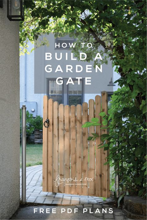 Exterior, Fence Gate, Wooden Garden Gate, Wood Gate Diy, Garden Gates And Fencing, Backyard Gates, Garden Doors, Yard Gate, Backyard Fences