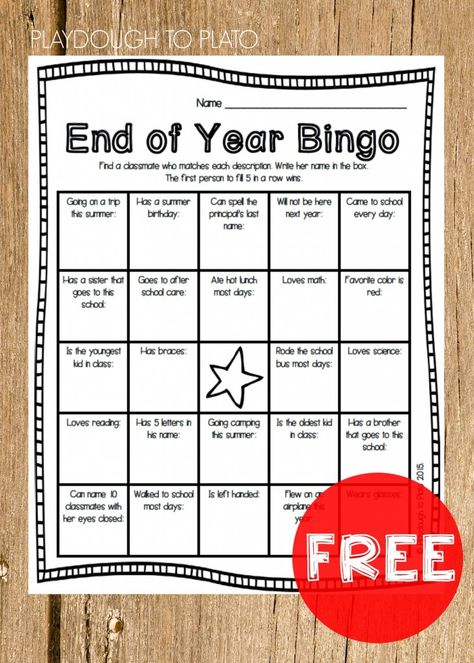End of the Year Bingo. Fun way to reminisce about the past school year and look forward to summer break. Pre K, Reading, End Of Year Activities, End Of Year Party, End Of School Year, End Of Year, 4th Grade Classroom, 3rd Grade Classroom, End Of School