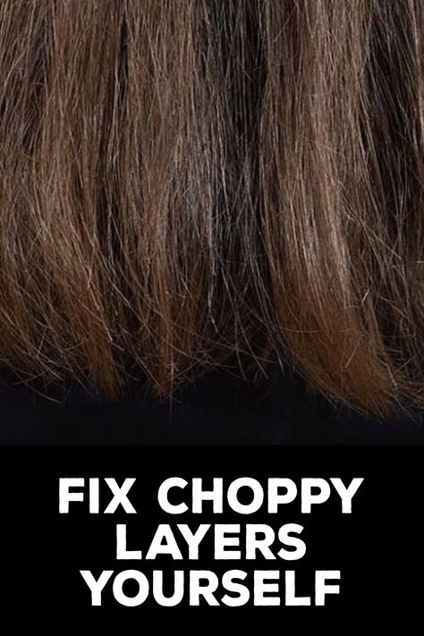 How to Fix Choppy Layers Yourself Ideas, Hair Styles, Long Layered Hair, Bad Haircut, Layers, Hair Ideas, Messy Layers, Layered Hair, Short Messy Bob