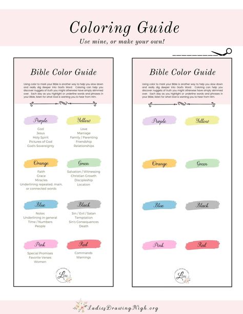 Inspiration, Lord, Color Coded Bible Highlighting, Bible Color Coding, Bible Highlighting System Study Methods, Colors In The Bible, Color Coding Notes, Bible Highlighting, Bible Study Notebook