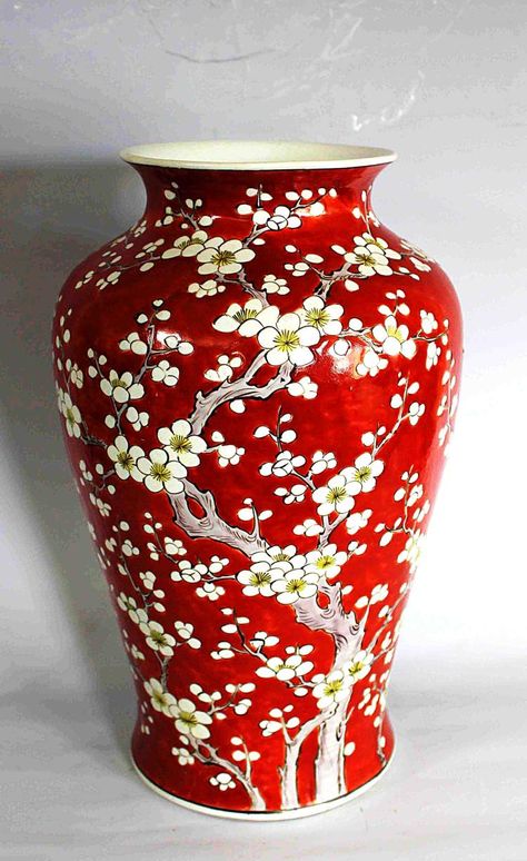 Ceramic Pottery, Art Deco, Pottery, Porcelain, Porcelain Vase, Vase, Red Vases, Chinese Pottery, Vases Décoratifs