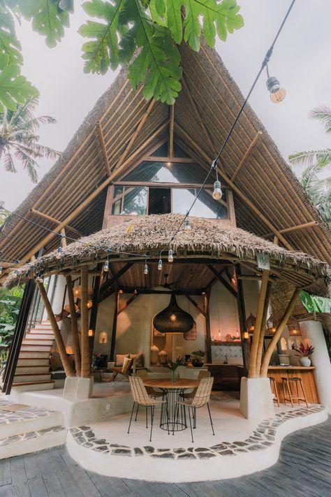 Lofts, House Design, Architecture, Bamboo House Design, Bamboo House Bali, Hut House, Bamboo House, Bamboo Roof, Tropical House Design
