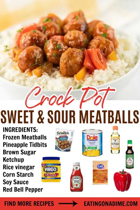 Snacks, Slow Cooker, Apps, Casserole, Sweet Meatballs Crockpot, Meatballs In Crockpot, Crock Pot Meatballs, Crockpot Recipes Slow Cooker, Crockpot Recipes