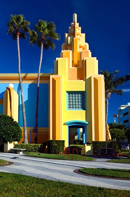 Ron Jon Surf Shop, Cocoa Beach.  I love the colors and Art Deco design of this building.  So pretty. Interior, Art Deco, Architecture, Streamline Moderne, Art Nouveau, Miami Art Deco, Surf Shop, Beach House Style, Amazing Architecture