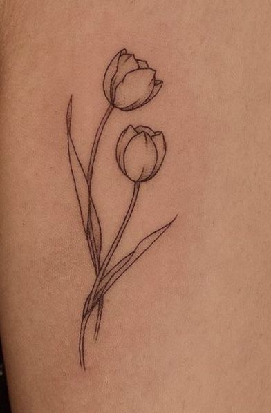 Hand Tattoos, Feminine Tattoos, Tattoos, Flower Tattoos, Tattoo, Small Tattoos, Small Pretty Tattoos, Tulip Tattoo, Discreet Tattoos