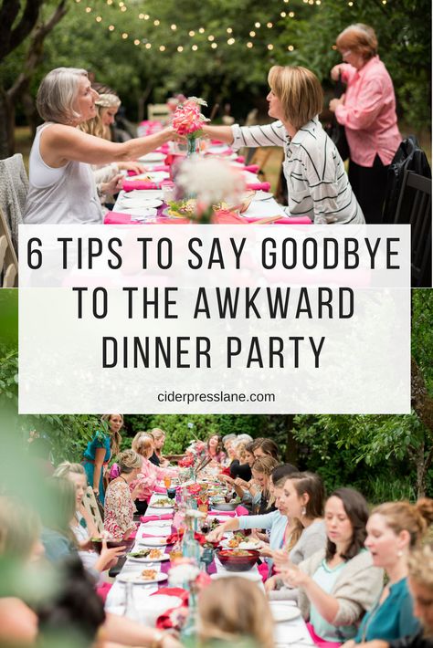 6 Secrets to Saying Goodbye to the Awkward Dinner Party — ciderpress lane Host A Party, Dinner Party Checklist, Dinner Party Ideas For Adults, Dinner Party Games, Hosting Dinner, Dinner Party Planning, Dinner Party Favors, Dinner Party Activities, Dinner Party Entertainment