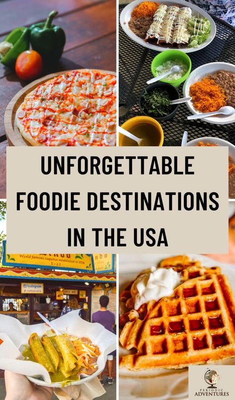 25 Best Cities in the US for Food in 2020 and Beyond - Periodic Adventures Foodie Travel, Regional, Canada, Destinations, Foodie Travel Usa, Canada Food, Foodie Destinations, Foodie Cities, Travel Food