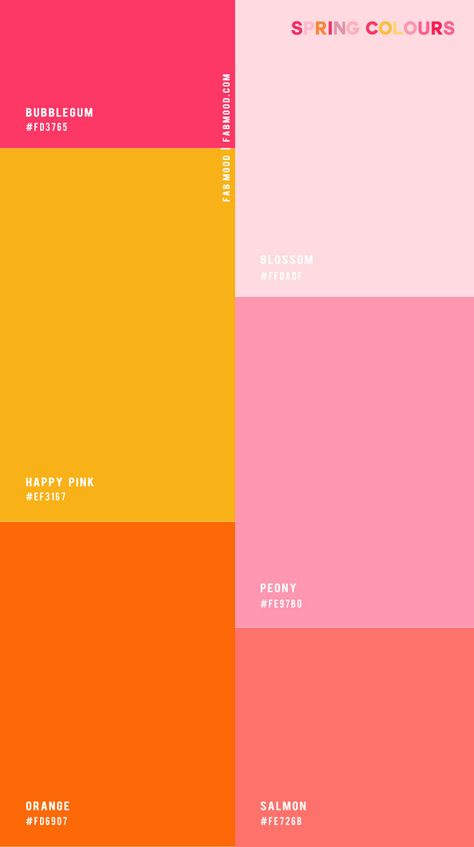 Colour Schemes, Colour Palettes, Design, Spring Color Palette, Color Palette Bright, Color Schemes Colour Palettes, Color Palette Design, Color Palette Pink, Brand Color Palette