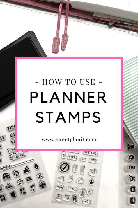 How to Use Planner Stamps #bulletjournal #planner #stamps #bujojunkies Planner Organisation, Diy, Organisation, Best Bullet Journal Pens, How To Use Planner, Planner Organization, Journal Planner, Planner Tips, Planner Accessories
