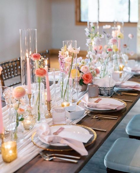 Love is definitely in full bloom this #fineartfriday thanks to this bright and bold wedding embracing COLOR! The seating chart is just the… | Instagram Wedding, Ideas, Pastel, Wedding Flowers, Hochzeit, Mariage, Bridal, Boda, Pastel Wedding