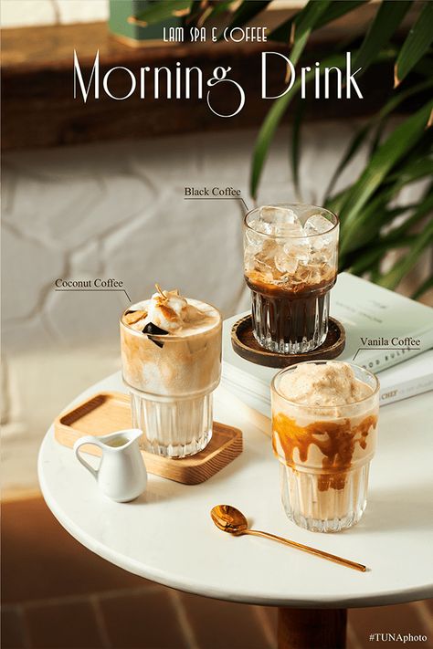 Coffee And Food Photography, Coming Soon Coffee Shop, Cafe Food Photography Ideas, Coffee Drink Photography, Coffee Ideas Photography, Summer Coffee Photography, Coffee Shop Product Photography, Cafe Marketing Ideas, Cafe Drinks Ideas