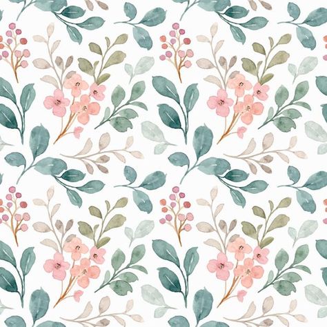 Seamless pattern of green and gray leave... | Premium Vector #Freepik #vector #pattern #flower #watercolor #floral Inspiration, Design, Floral, Floral Background, Watercolor Flower Background, Background Patterns, Floral Pattern Vector, Watercolor Floral Wallpaper, Watercolor Floral Pattern