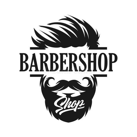 Logo Template Barber shop. Barbershop hipster logo character, vector illustratio , #ad, #shop, #Barbershop, #hipster, #Logo, #Template #ad Techno, Retro, Vintage, Hipster, Barber Logo, Barber, Barber Life, Barbershop, Barbershop Design