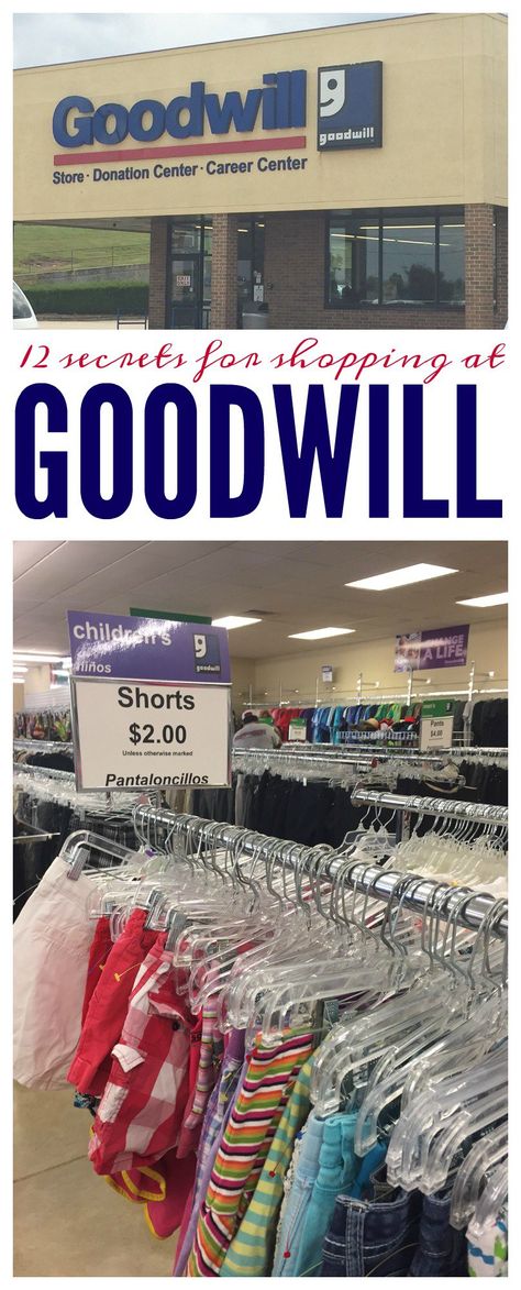 12 Secrets for Shopping at Goodwill. Here are the tips, tricks, and hacks that you need to know before you shop! Pound Shops, Goodwill Shopping Secrets, Thrift Store Shopping, Goodwill Shopping, Goodwill Store, Thrift Shopping, Thrift Stores, Dollar Stores, Thrift Store