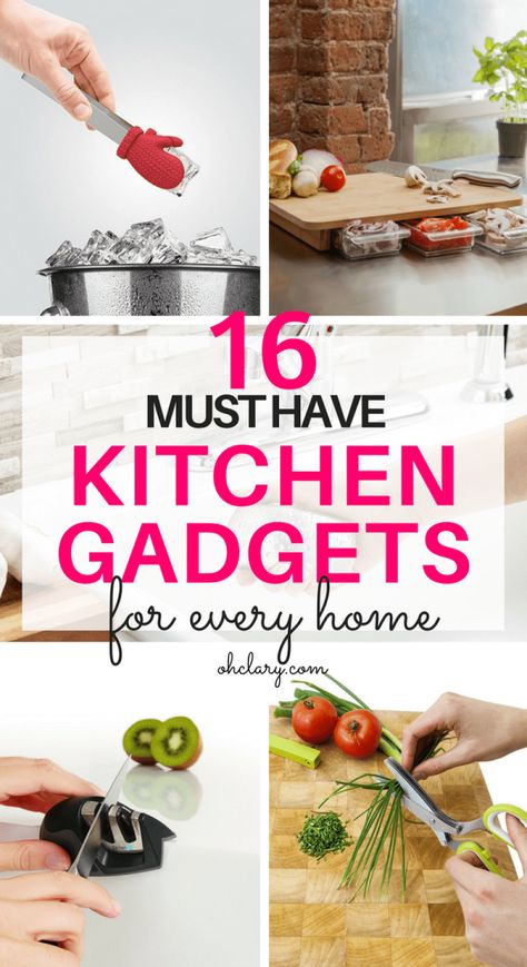Having the right tools makes cooking so much more enjoyable and time saving. These must have kitchen gadgets can turn you into a master chef! These unique kitchen tools would make a great present for yourself or a friend. Must have kitchen Utensils | Unique Kitchen Gadgets | Kitchen Gadgets and Gizmos | Useful Kitchen Tools | Must Have Kitchen Tools | Kitchen Organization #kitchengadgets #kitchenorganization #kitchenhack Ikea, Gadgets, Ikea Hacks, Kitchen Gadgets, Kitchen Gadgets Organization, Must Have Kitchen Gadgets, Kitchen Gadgets Unique, Diy Kitchen, New Kitchen Diy