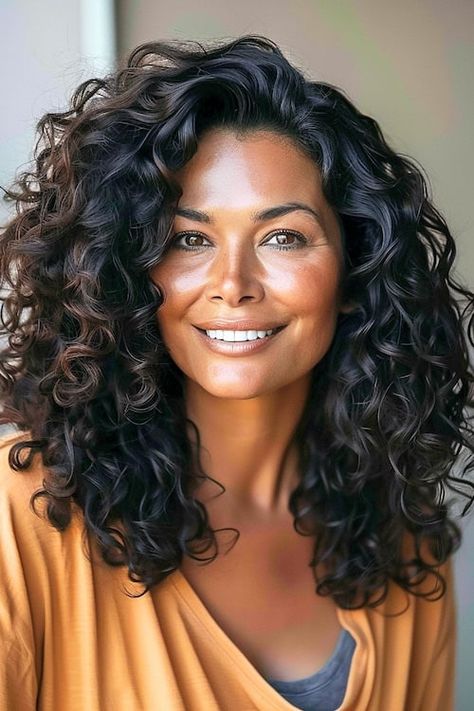 31 Chic Curly Hairstyles For Women Over 50 For A Style Refresh - The Hairstyle Edit Summer, Hair Styles For Women Over 50, Shoulder Length Curly Hairstyles, Shoulder Length Curly Hair, Mid Length Curly Hairstyles, Medium Length Hair Styles, Hairstyles Over 50, Shoulder Length Curls, Short Curly Hairstyles For Women