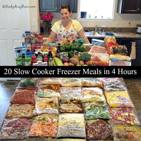 Freezer Meals, Slow Cooker, Freezer Cooking, Snacks, Freezer Crockpot Meals, Cooker Recipes, Freezer Dinners, Slow Cooker Freezer Meals, Best Freezer Meals